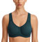 SYROKAN Women's Max Control Solid High Impact Plus Size Underwire Sports Bra for Large Breasts Forest Dark Green 36D