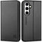 SHIELDON Hülle für Galaxy S24 5G, Echtleder Handyhülle [3 Kartenfächer] [RFID Blocker] [Ständer] Stoßfest TPU Innenhülle Case Schtuzhülle Klapphülle Kompatibel mit Galaxy S24 2024 6,2 - Schwarz