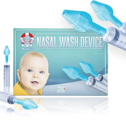 mumi's Seringue nasale bebe , 4x , MADE IN ITALY , Dispositif médical certifié CE pour l'irrigation nasale des adultes et des enfants