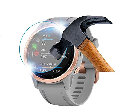 UMCNVV Displayschutzfolie aus gehärtetem Glas für Garmin Fenix 6 6s 6X Pro Fenix 5S 5 5X Plus 3HR Smart Watch Displayschutzfolie Abdeckung Schutz (Farbe: Fenix 5X Plus, Größe: 5 Stück)