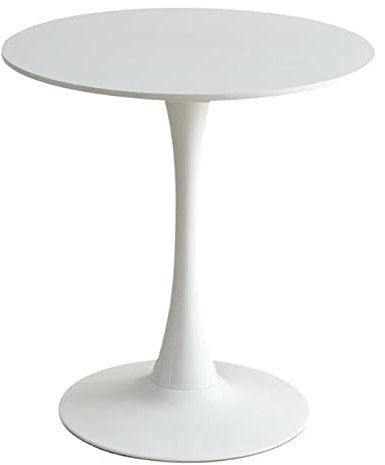 Esstisch, rechteckig, Tulpe, weiß, kleiner runder Tisch, minimalistisch, gebackener Lack, Mitte des Jahrhunderts, Esstisch, für Balkonverhandlungen, Milchteeladen