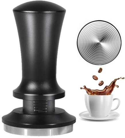 Espresso Tamper 58mm Set,Kaffee Tamper 58mm mit Matte,Edelstahl Ripple Base Espresso Tamper Set,für Liebhaber von Filterkaffee ohne Boden