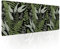 Green Black Plant Leaf Gaming Mouse Pad XL Tropical Fern Botanical Leaves Extended Big Large Desk Mat Non-Slip Rubber Base Stitched Edge Long Keyboard Mousepad for PC Computer Laptop,31.5×11.8 in
