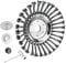 Viabrico 10 Inch Unbreakable Wired Trimmer Blade, Steel Wire Cutter Trimmer Head, Wire Rotary Brush Weed Trimmer Head, Weed Eater Head with Adapter Kit for Moss Grass Rust Removal