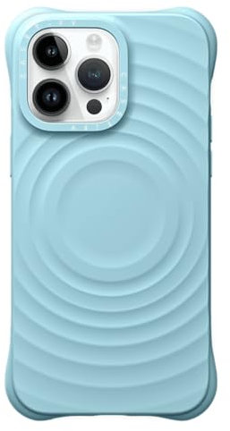 CASETiFY Ripple Silicone Case for iPhone 13 Pro Max [Magsafe Compatible / 6.6 ft. 2X Military Grade Drop Protection] Soft-Touch, Secure Grip - Sky Blue