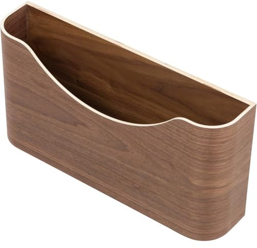 waveply Porte-documents mural en bois pour magazines, dossiers, dossiers, maison, bureau, dortoir, noyer