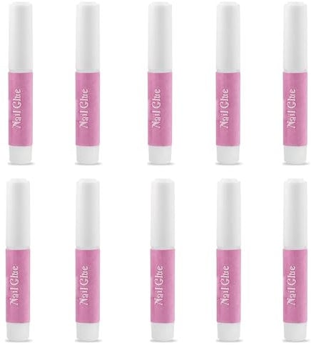 10 pcs Super Strong Nail Glue for Acrylic Nails Press On Nails Nail Tips Glue for Stick On Nails Long Lasting Adhesive Bond for False Nails Strengthener for Nail Tips