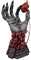 Berserk Statue Hand of God Figur mit Behelit Ei des Königs Halskette – Hand des verrückten Sensenmann-Totenkopfs Rune Skulptur – Berserk Comics Liebhaber Geschenk Halloween Dekoration Home Ornament