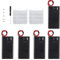 VISSQH 5 pcs AAA battery holder,3 x 1.5V AAA Plastic battery holder with ON/Off Switch & Wire Leads & Cover+2 PCS Plastic Battery Storage Box(Black)