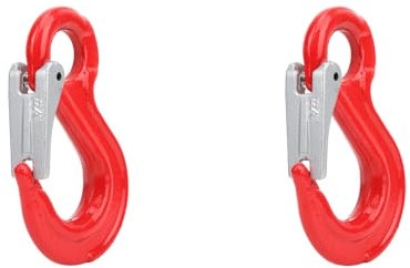 Yosoo Health Gear Lot de 2 crochets de levage ronds de 2 tonnes avec œillet fixe et loquet, articulation pivotante en acier allié pour suspension et levage de grue - Sécurité rotative - Grande