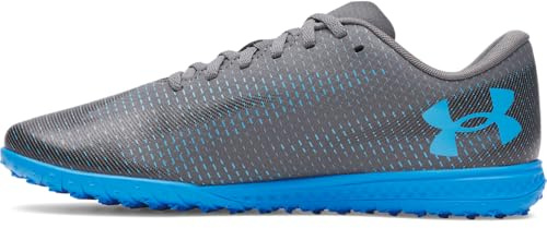 Under Armour Unisex Shadow Select 2 Turf Soccer Cleats, (026) Castlerock/Black/Blue Atlantis, 3.5, US