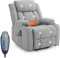 LEADZM Fauteuil Releveur Électrique Relax avec Fonction Massage et Chaleur, Inclinaison Réglable et Repose-Pieds, Télécommande Incluse