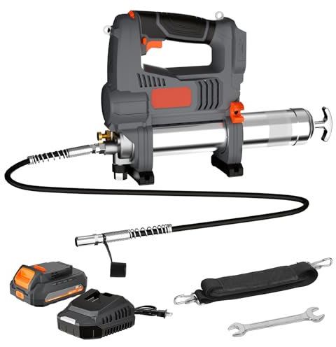 Mayoki Pistolet à graisse sans fil compatible avec batterie Dewalt 20 V Max, avec 1 batterie 2,0 Ah et 1 chargeur