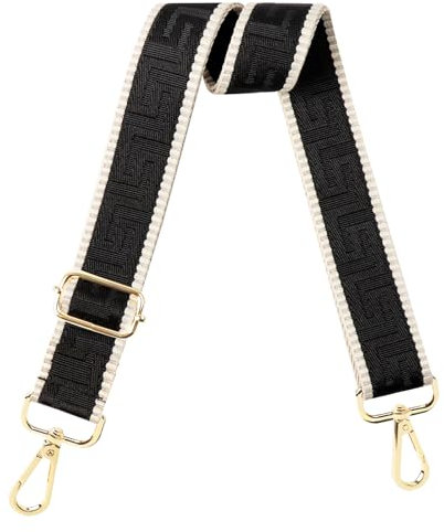 DAJISI Bag Straps for Crossbody Handbags,Wide Shoulder Bag Strap Adjustable Handbag Strap Black Bag Strap Universal Replacement Shoulder Strap for Women Men