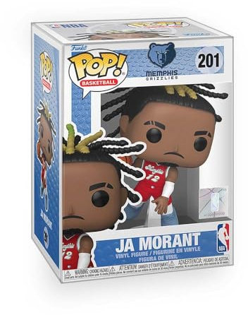 Epic Collectibles Sports: Ja Morant Slam Dunk Memphis Grizzlies Basketball Vinyl Figure Collectibles Bundle with Compatible Funko Pop Box Protector