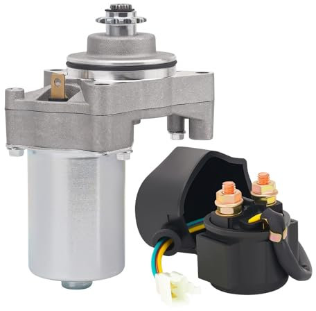 Motorcycle Parts Starter Motor with Solenoid Relay For 50cc 70cc 90cc 100cc 110cc 125cc ATV Dirt Bike Pit Bike Dune Buggy Sandrail Quad 4 Wheeler