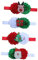 Beaupretty 8 Pièces bandeaux de noël pour bébé hair charms hair toppers accessoires bebe bandes de cheveux arc infantile bandeaux pour filles bande de cheveux de noël de tête pour bébé
