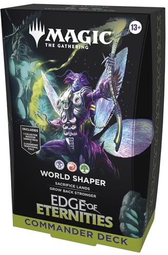 Magic: The Gathering Am Rande der Ewigkeiten Commander-Deck – Weltenformer (Deck mit 100 Karten, Sammler-Booster-Probepackung mit 2 Karten + Zubehör) (Englische Version)
