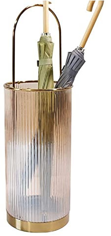 QHLMLL Porte-Parapluie Porte-Parapluie Porte-Parapluie cylindrique en Verre Porte-Parapluie en métal Seau de Rangement pour Parapluie européen Porte-Parapluie d'entrée Porte-Parapluie pour la maiso