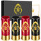 Verres à Shot avec Crâne avec Chapeau, Lot de 4, avec Boîte Cadeau, pour Hommes et Femmes, Fans Gothiques, Mariage, Fête, Anniversaire, Halloween, 12 GA Petits Verres à Shot, Plastique, Noir et Rouge