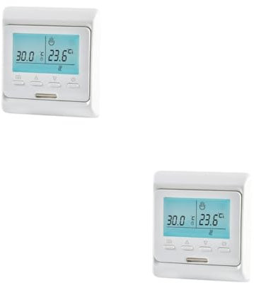 Hemobllo 2stücke LCD Programmierbarer Fußbodenheizungs-Thermostat Intelligente Temperaturregelung Für Warmwasserheizungssysteme Touchscreen Wochenprogrammierung