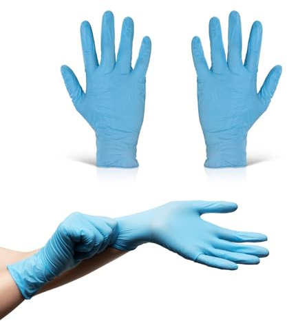 OS Smart Choice Nitrile Gloves, Powder-Free, Latex-Free, Blue, 100 Count (Extra-Large)