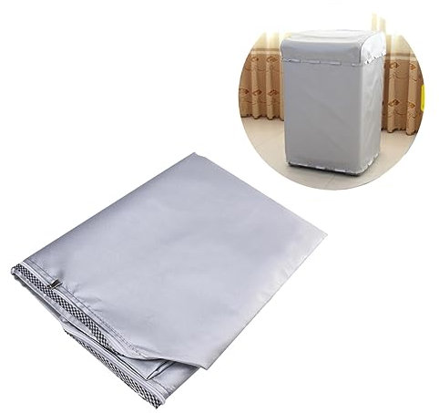 iplusmile Funda Para Lavadora De Carga Superior Protector Solar Plateada Gruesa y Grande Para Exterior Lavadora y Secadora