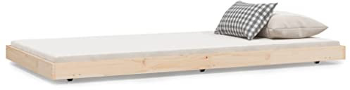 Eleganz Massivholzbett Kiefer 80x200 cm | Hochwertiges Bettgestell ohne Matratze | Stabil & Langlebig | Ideal für Schlafzimmer & Gästezimmer | Natürliche Holzoptik