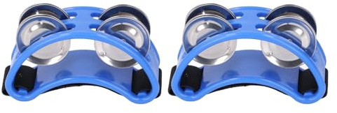 Pandereta de pie ajustable 2 piezas ABS resistente | Nailon y metal duraderos, para conciertos y fiestas, compatible con baterías y guitarras, diseño ergonómico