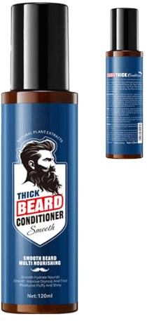 JINGLING Weichspüler für den Bart,120ml Stärkendes Schnurrbart Spray | Pflegespülung Für Die Bartpflege,Für Die Feuchtigkeitsversorgung, Pflege Und Tägliche Anwendung Der