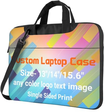Housse personnalisée pour ordinateur portable avec sangle amovible, housse personnalisée pour ordinateurs portables avec logo et image photo 13, 14, 15,6 pour le travail de bureau