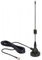 DELOCK GSM Antenne SMA Stecker 3dBi starr omnidirektional mit magnetischem Standfus und Anschlusskabel (RG-174, 3 m) Outdoor schwar