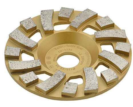 TRONGAARD PREMIUM Diamant Schleifteller/Schleiftopf 125mm / 22,23mm / 19mm Bi-Turbo Segmentierung