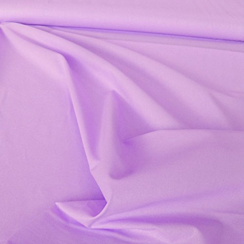 TOLKO Baumwollstoff Meterware | Weiche Popeline für Kleid Rock Bluse | Als Vorhang Gardine Sonnenschutz | Stoffe zum Nähen Meterware Baumwolle Dekorieren 145cm Breit (Flieder)