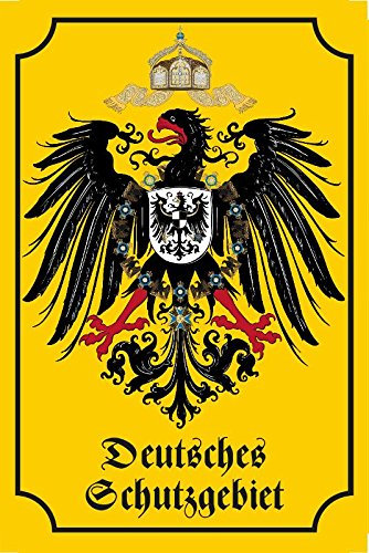 Deko7 Blechschild Fahne Deutsches Schutzgebiet 30 x 20 cm