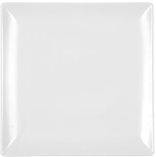 H&H Boston Set 6 Platos Llanos en Cerámica Stoneware Blanco 24x24 Cm