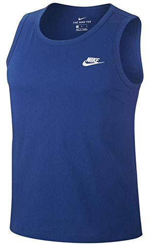Nike Men's M NSW Club Tank Top, Blue (indigo force / White), S
