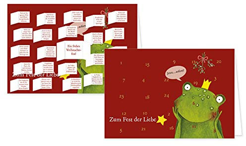 RASW028 - Fest der Liebe Adventskalender-Doppelkarte - 12,5 x 18,5 cm mit hochwertigem Kuvert