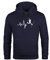 MoonWorks® Hoodie Herren Ski Herzschlag Frequenz Skifahrer Wintersportler Kapuzen-Pullover schwarz L