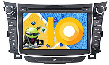 ZWNAV 7 Pulgadas Andriod 10.0 Double DIN Auto Stereo Navi Bluetooth GPS Navigation para Hyundai I30 Elantra GT 2012-2016 Unidad de Control del Volante WiFi USB Carplay Mirror Link (4G RAM 64G ROM)