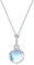 CUOKA MIRACLE Mondstein Halskette 925 Sterling Silber Regenbogen Mondstein Anhänger Kette Mädchen Mondstein Schmuck Geschenk für Damen Kinder