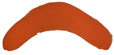KraftKids Stillkissen in Doppelkrepp Rot Herbstrot, Schwangerschaftskissen 190 cm Außenkanten-Maß mit Micro-EPS-Perlen, Lagerungskissen mit Toxproof-Zertifikat des TÜV Rheinland