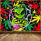 Wathon Trippy Weed Marihuana Tapisserie Cool Alien Marihuana Leaf Wandteppich für Schlafzimmer, psychedelic Tie Dye Stoner Wanddekoration, 152x101 cm