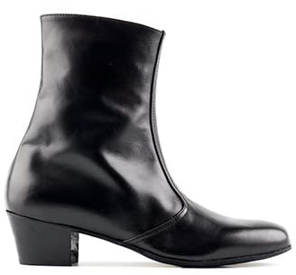 PAOUL - Chichen Walks | Scarpe da Ballo Uomo col Tacco 39_40F Vitello Nero, Ballo Country e Flamenco (Numeric_41)