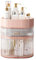Galatée Staubschutz, hohe Flasche, Make-up-Organizer, Büro, Schubladen, Aufbewahrung von Schmuck, aus Kunststoff, Aufbewahrungsbox für Kosmetik, verschiedene Behälter, für zu Hause – Rosa – M