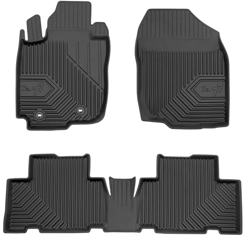 MOTOS Gummimatten Auto Fussmatte passend für Toyota RAV4 III 2005-2012 Verbessern Sie Ihren Reisekomfort mit Antirutschmatte Auto No.77- Allwetter fußmatten Auto, Schutz vor Verschmutzung