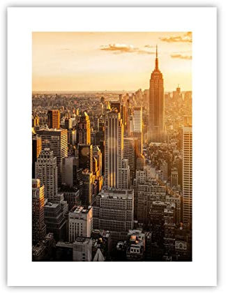 ARTTOR Affiche Decoration Murale New York gratte-ciel manhattan Moderne Poster sans Cadre 30x40cm Deco Affiches Murales Tableau Decoration Salon Chambre Cuisine Wall Art Design Decor P2XPA30x40-2672