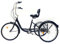 SanBouSi 24 Zoll Fahrrad Erwachsenen Dreirad Cityräder 6 Geschwindigkeit 3 Rad Fahrrad Dreirad mit Korb Rahmen aus Aluminiumlegierung Schwarz