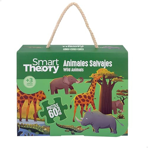 COLORBABY 49734 - Wilde Tiere Puzzle 60 Teile/Kinderpuzzle, Lernspielzeug/Puzzles für Jungen und Mädchen, Geschenke für Kinder, Puzzlespiel/Große Teile