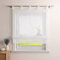 CORLIF Raffrollo Landhaus Raffgardine Küche Modern Schlaufenrollo Leinenoptik mit Wellenmuster Transparente Rollos Kurz Fenster Schal mit Schlaufen B/H 140/140 cm Weiß